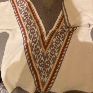 Vintage southwest style shirt leave sweater tunic